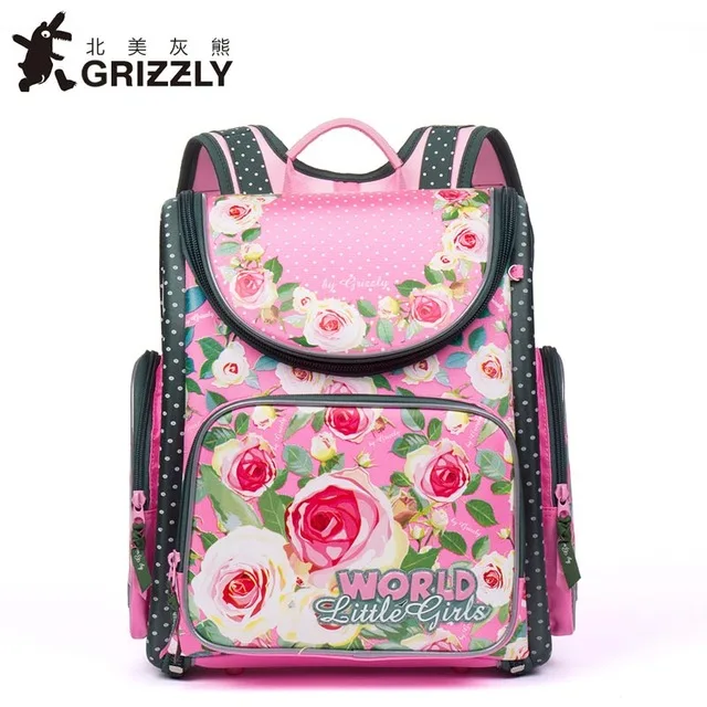 

Children School Bags for Girl Cartoon Dogs Cats Flower Princess Printed Nylon Waterproof Orthopedic Backpack Primary School Bag