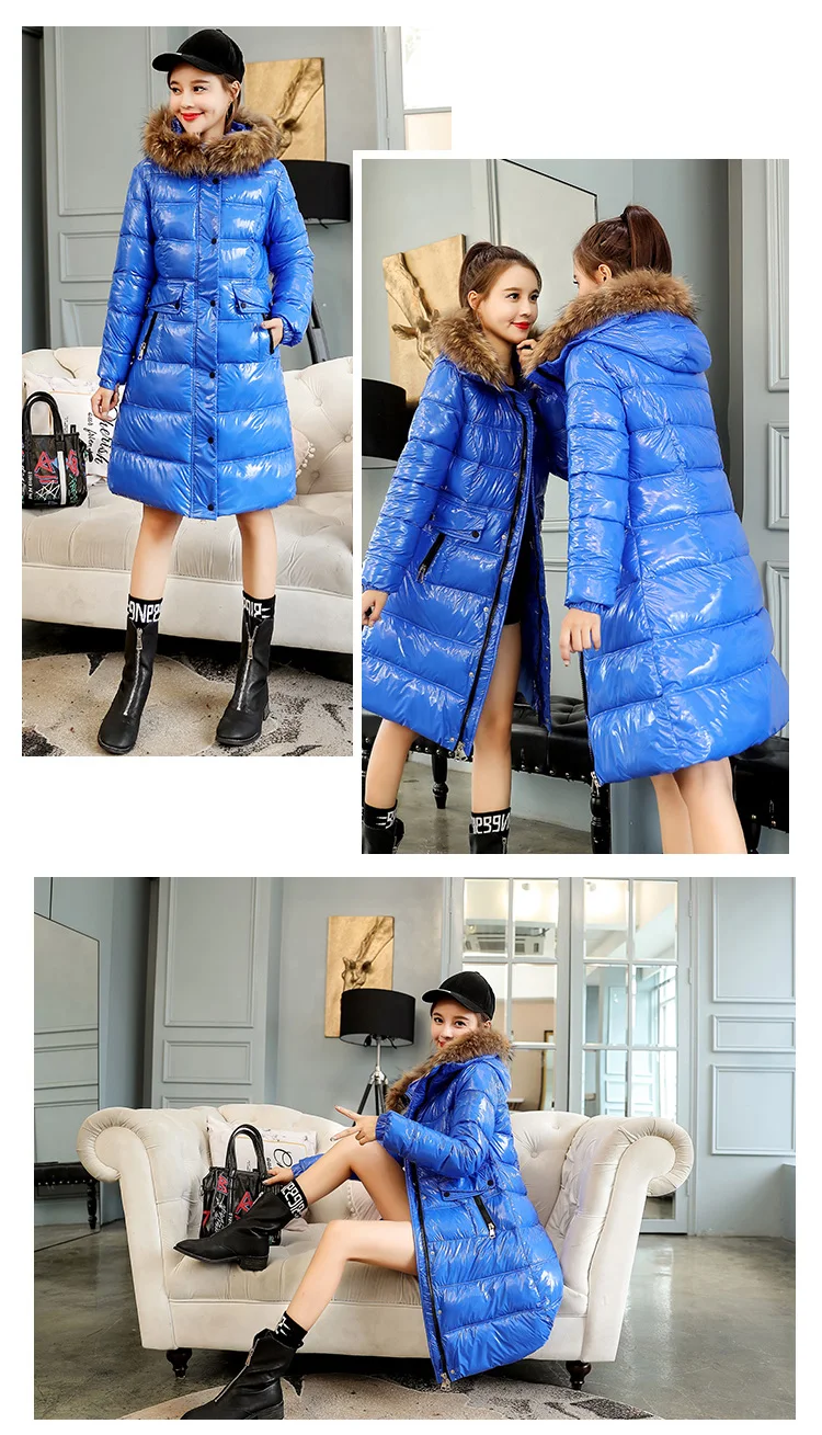 Winter Woman Coats 2019 Fashion Thickening Down Cotton Clothing Big Fur Collar Winter Jacket Women Ms Cotton Jacket M-2XL (3)