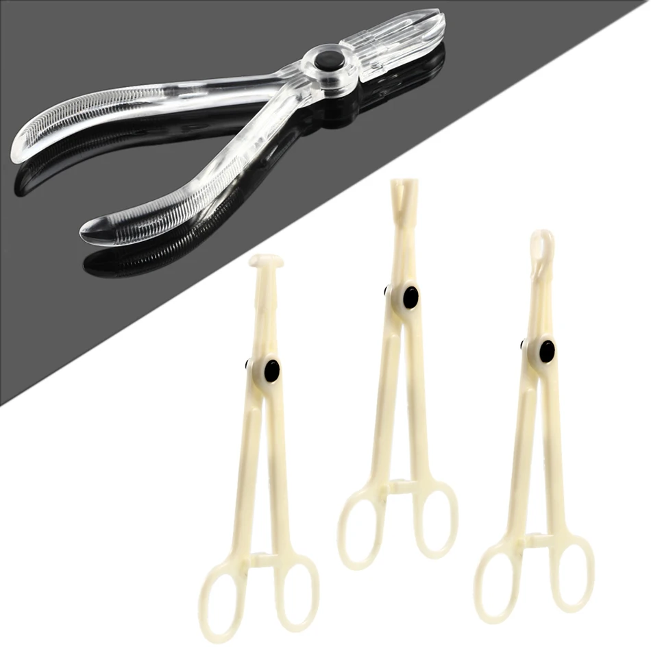 

1PC Acrylic Body Piercing Clamp Nose Piercing Open Septum Piercing Forceps Plier Close Clamp Permanent Extend Body Jewelry Tools