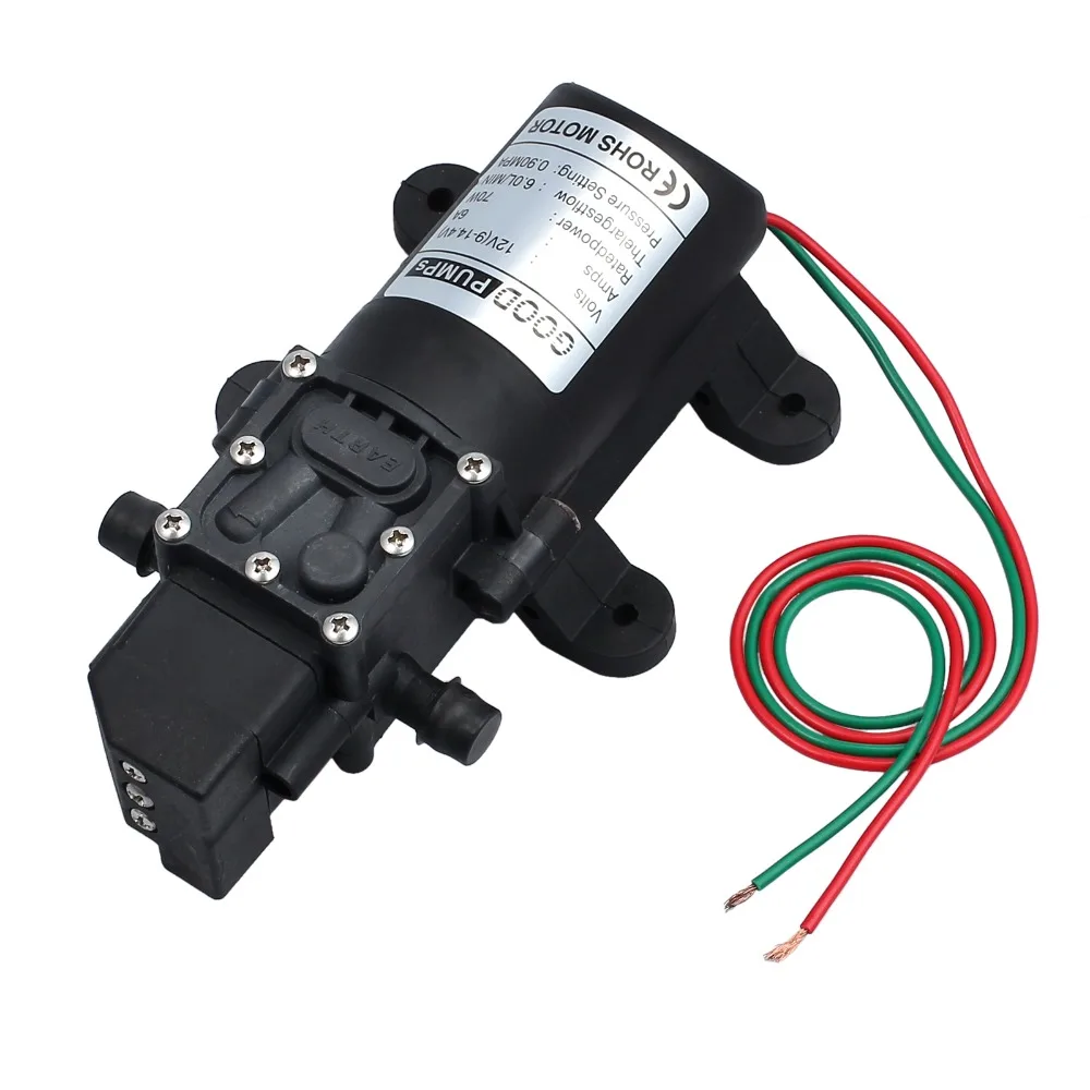 Proster водяной насос с 2 металлическими наконечниками DC 12V 70W 130PSI 6л/мин мембранный
