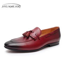Mens formal shoes leather men dress oxford shoes for men dressing wedding business office shoes tassel male zapatos de hombre
