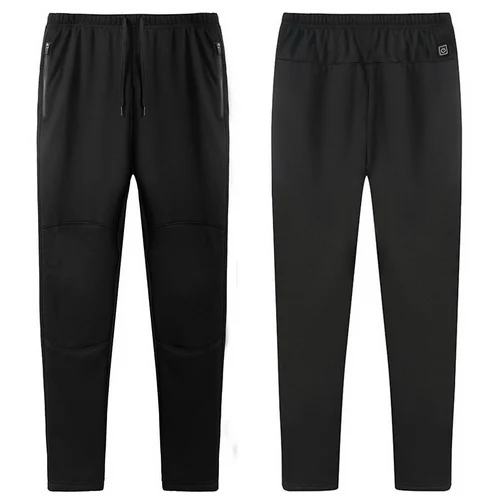 LoClimb USB брюки с подогревом мужские зимние теплые спортивные брюки уличные треккинговые лыжные походные брюки с подогревом для мужчин AM362 - Цвет: black