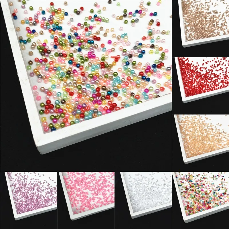 

3mm Round Imitation Garment Pearl With holes For DIY Art Necklace Fashion Jewelry Making Accessories 288pcs