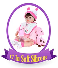 KEIUMI 18''Reborn baby girl очаровательные мягкие силиконовые куклы Reborn Baby, подарки на день рождения, модные мягкие куклы, игрушки с медведем Playmate