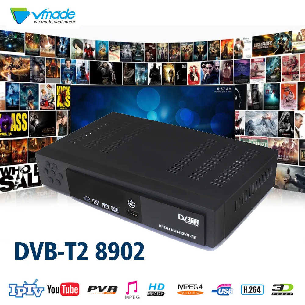 

Vmade Digital Terrestrial TV Receiver DVB-T2/T receptor Full HD 1080P tuner dvb t2 MSD7T00E built-in Demodulator set top box