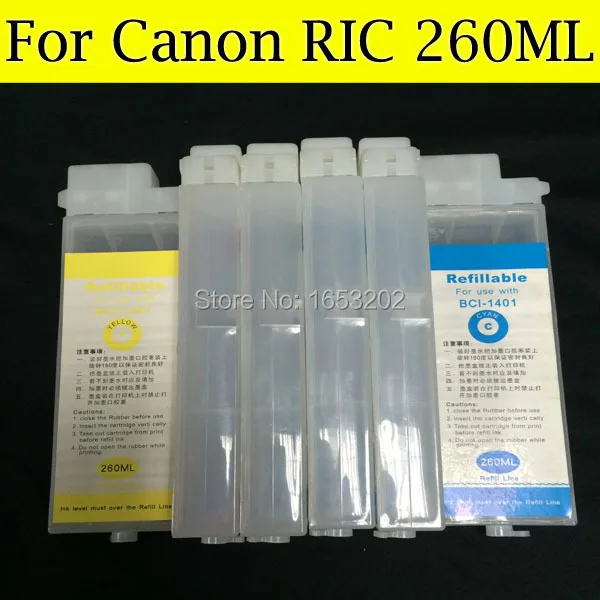 6 шт./лот refilltible чернильный картридж для принтера Canon BCI-1431 BCI-1451 Tinta Применение W6400