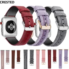 Холщовый кожаный ремешок для apple watch, ремешок для apple watch 5 4 3 44 мм 40 мм 42 мм 38 мм Iwatch series 5 4 3 correa, браслет для часов