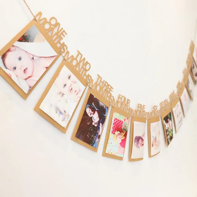 Baby 1st Birthday Boy Girl 12 Month Photo Banner I AM ONE Photo Booth Banner My First Birthday Party Decorations Kids Christmas