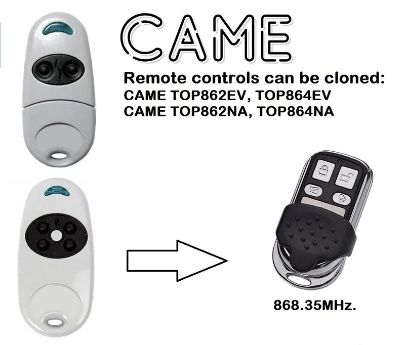 

CAME TOP862NA, TOP864NA Universal Remote Control Duplicator 4-Channel 868.35MHz