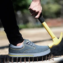 Мужская Рабочая обувь со стальным носком Повседневная дышащая уличная противоскользящая прокалывающая обувь удобные промышленные ботинки для мужчин