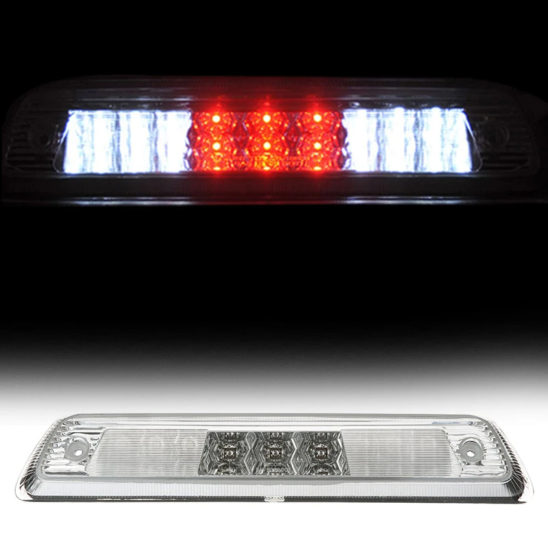 Transparent Third Brake Light Assembly Chrome High Mount Brake Stop