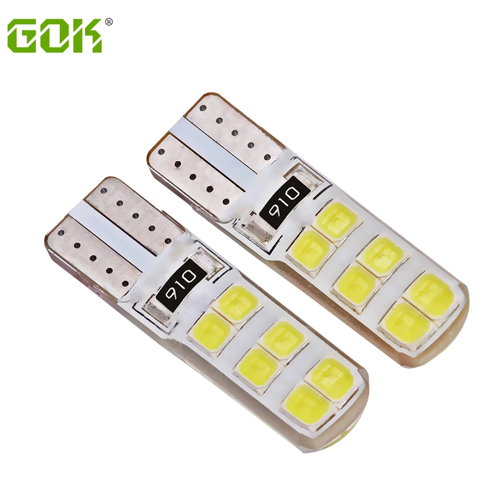 

10pcs Car led T10 12smd led 2835 194 W5W DC12V t10 led Silicone shell LED Light White Light Car-styling auto t10 clearance light