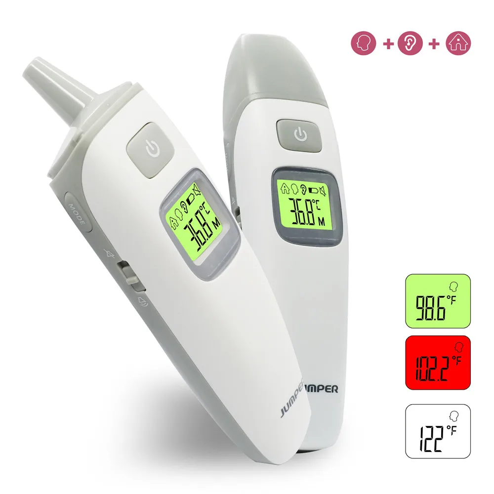 Digital LCD IR Infrared Thermometer Gun Laser Non-contact Baby Forehead Body Surface Eardrum Temperature instruments JPD-FR408 (8)