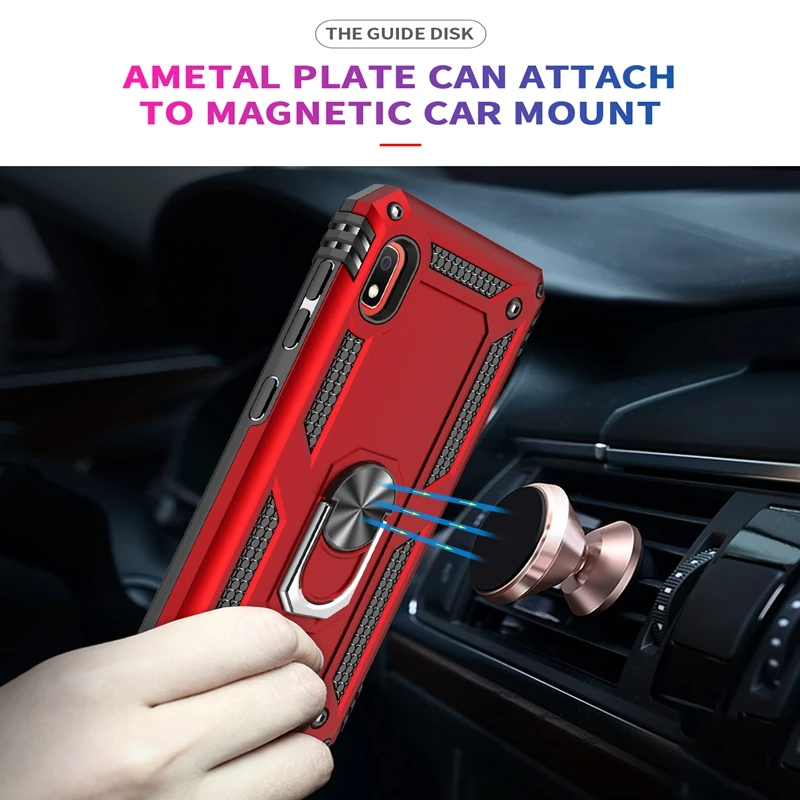 Luxury Armor Soft Shockproof Case For Samsung Galaxy A10 2019 SM-A105F/DS A105FN A105 Silicone Bumper Hard Cover Metal Ring Case 3
