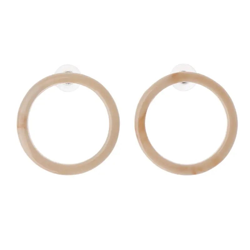 

Geometric Tortoise Acrylic Round Hoop Stud Earrings Statement Fashion Jewelry W2952001