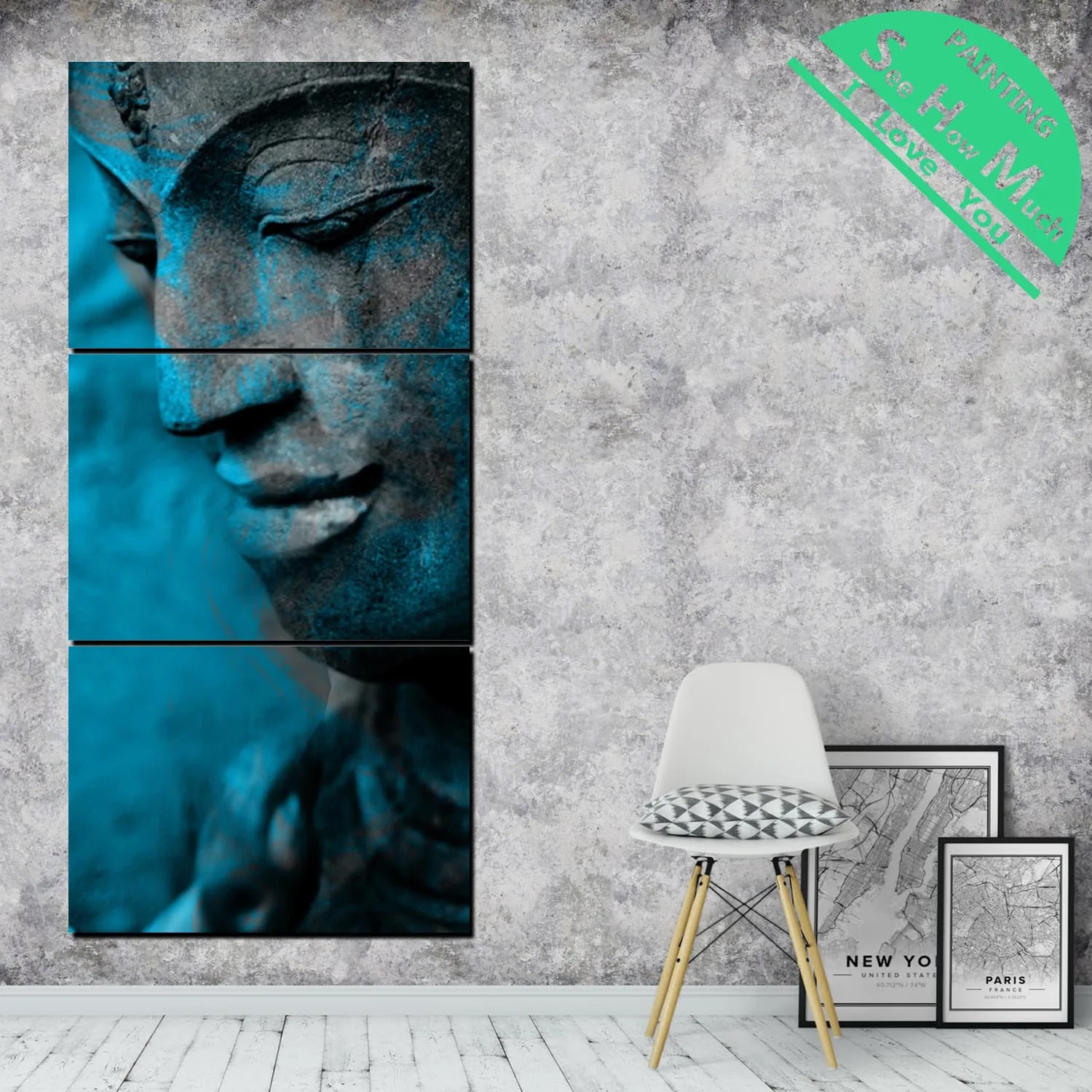 3 Шт. Будда Статус HD Печатных Холст для Живописи Wall Art Украшения для Гостиной Плакат