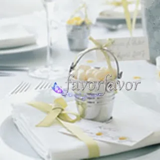 

FREE SHIPPING 100PCS Galvanized Mini Pails Wedding Decoration Party Table Deco Supplies Candy Boxes Favors