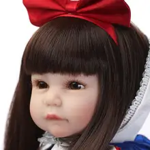 52 см детские мягкие силиконовые куклы Reborn Baby куклы Белоснежка принцесса куклы для девочек Подарки на день рождения длинные волосы игрушки для детей Playmate