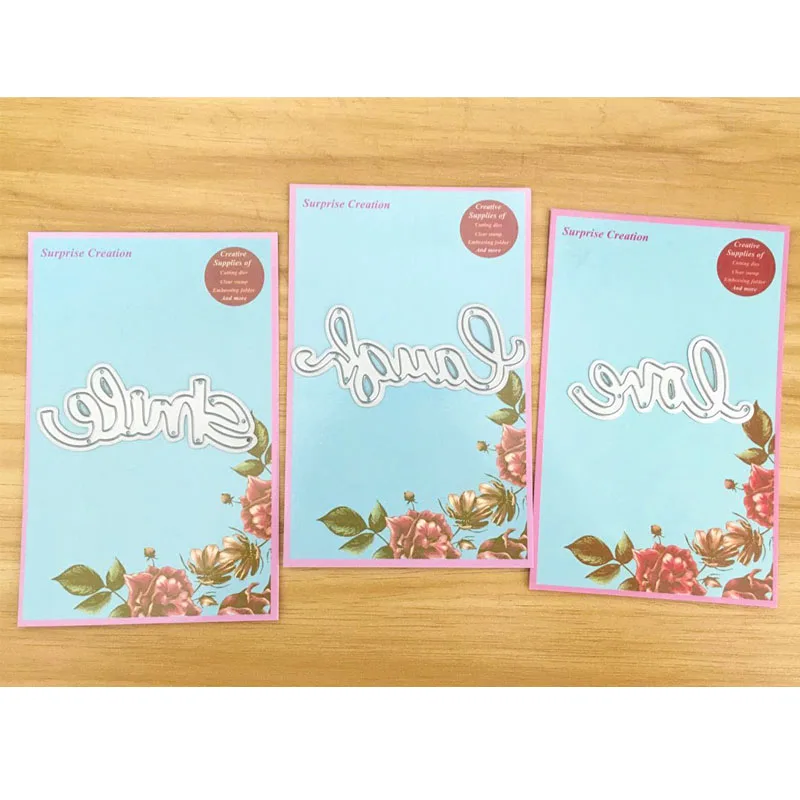 

Surprise Creation 3-Set Combination Cutting dies Smile Laugh Love Cardmaking & Scrapbooking