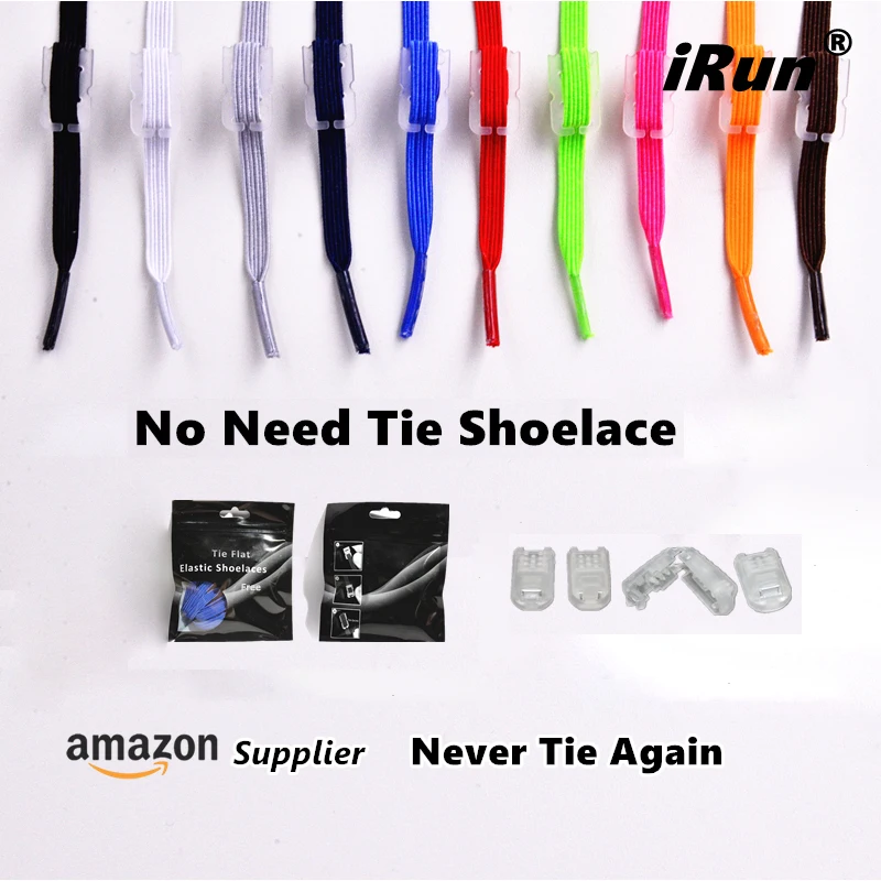 Untied Flat Elastic Lock Shoelaces for Kids Teens Adults Disabled