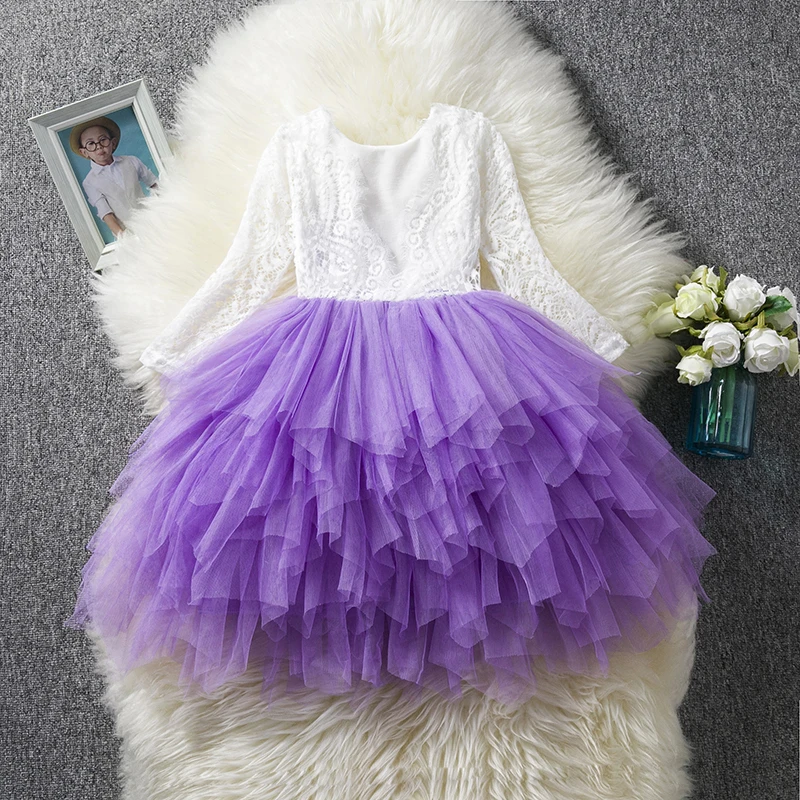 Белое кружевное платье для крещения для девочек летнее многослойное платье с открытой спиной для маленьких девочек от 3 до 8 лет Одежда для девочек на день рождения и крестины