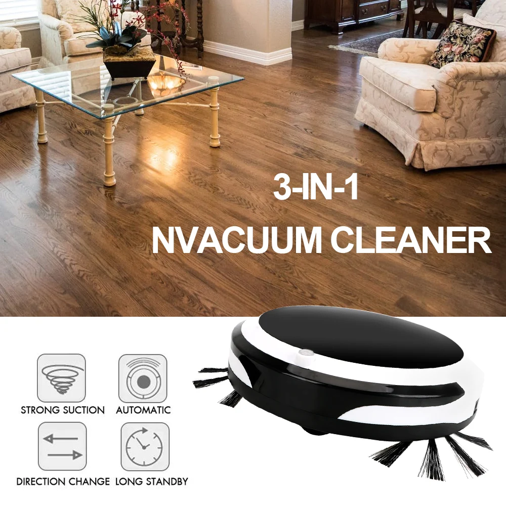 

Wet Dry Dirt Dust Hair Automatic Cleaner Multifunctional Floor Cleaner Home Cleaning Tools 3 in 1 Smart Sweeping Robot Sweep
