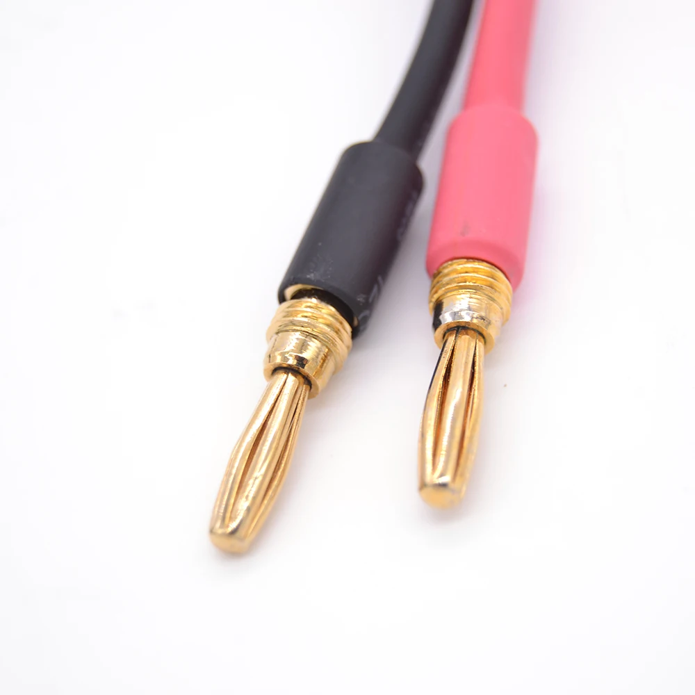 

2016 High-Fidelity Speaker Cable with Dual Banana Plug to Spade Plug Audio Cable Plated Subwoofer Stereo 4N OFC 2M 3M 5M