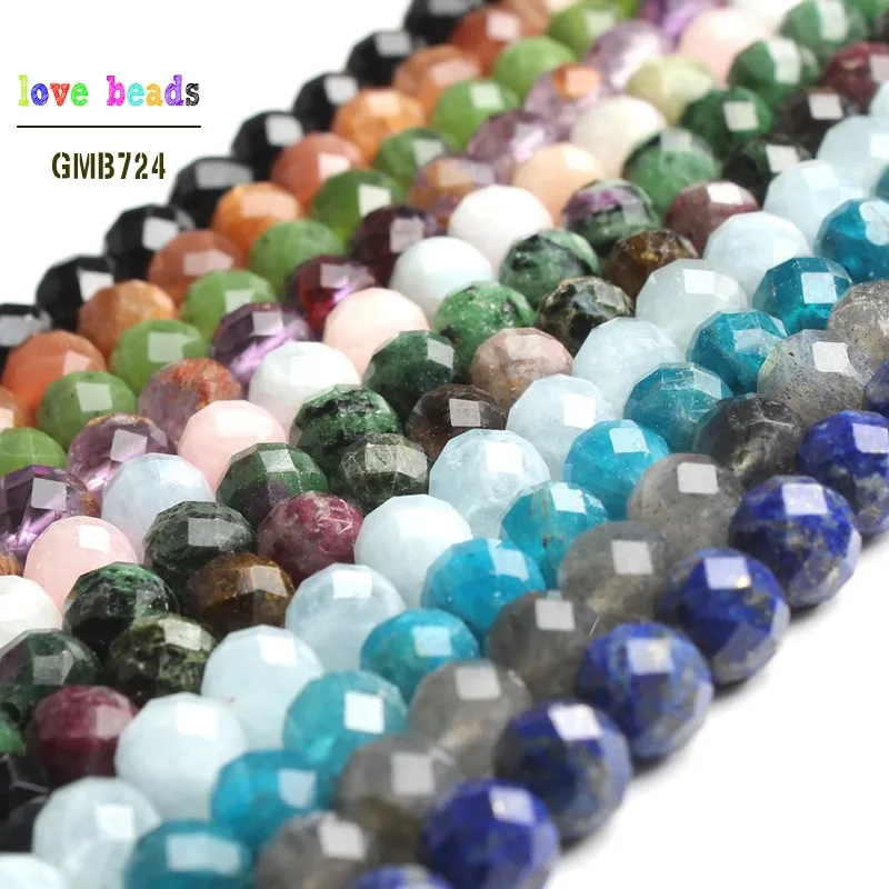 

AA+ Natural Faceted Morganite Aquamarina Apatite Stone Round Beads for Jewelry Making Diy Bracelet 7.5'' strand 6mm 8mm
