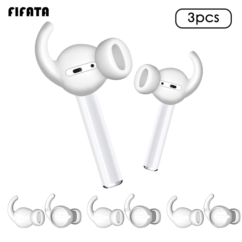 

FIFATA Protective Cover Case For Airpods + Soft Earphone Tips Anti Slip Earbud Silicone Case Cover For Apple AirPods Earpods