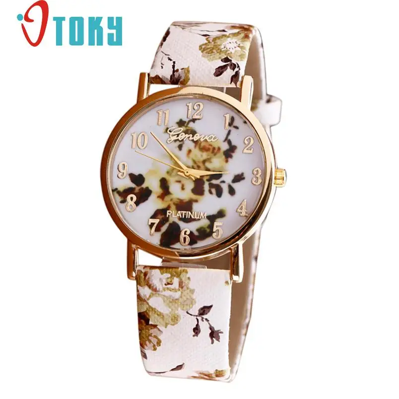 Buy chinese wrist watch for Women Flower Patterns