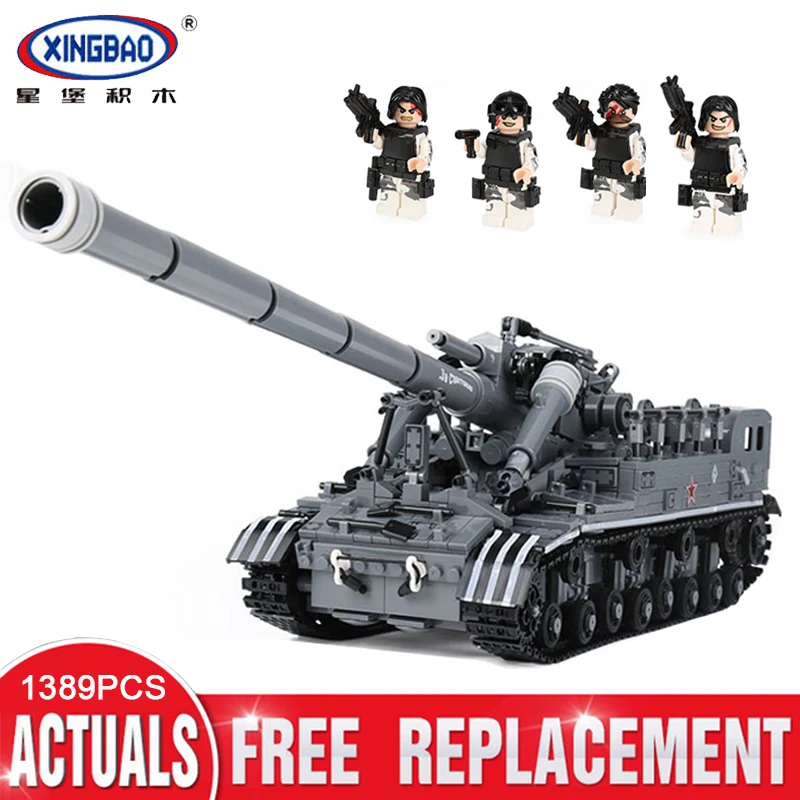 

XingBao 06001 1389Pcs Creative MOC Military Series The T92 Tank Set Children Education Building Blocks Bricks Toys Model Gift