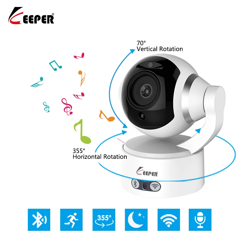 Keeper 1080P Full HD мини Беспроводной Wifi камера Безопасность IP камера видеонаблюдения сеть видеонаблюдение IR CUT Ночное видение камера