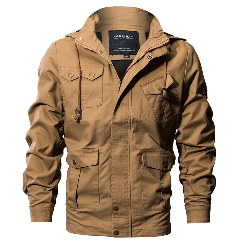 Refire gear Air Force стиль худи милитари куртка мужская зимняя хлопковая тактическая армейская куртка-бомбер Осенняя повседневная куртка-Карго