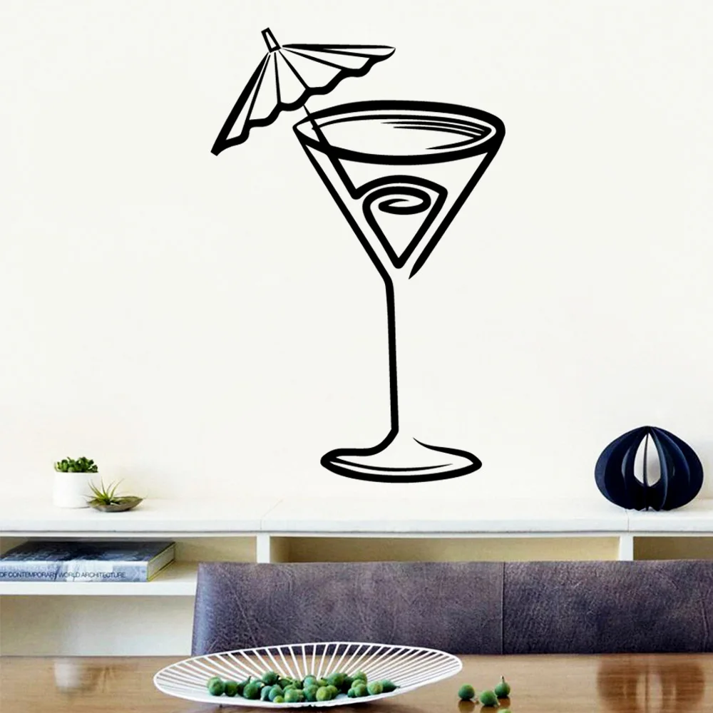 

DIY Art Drink Wall Stickers Decorative Home Decor Vinyl Sticker Diy House Decoration Accessories Vinilo Decorativo Muursticker