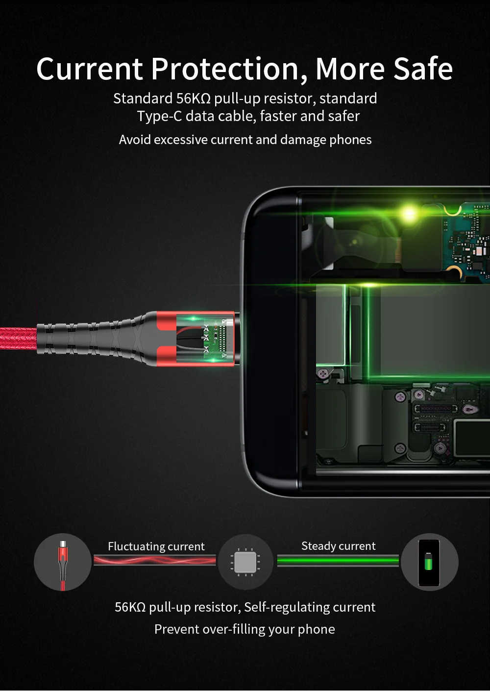 Essager светодиодный микро-usb быстрый заряд кабеля провод шнур 0,5/1/2 m кабель usbc для Xiaomi samsung Oneplus 7 Pro мобильного телефона Зарядное устройство