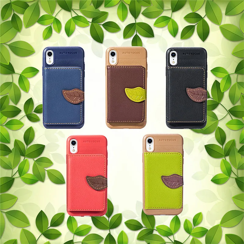

Fundas for Apple Iphne 7 8 6 6S Plus Soft TPU Fitted Cases for Iphone 6 6S 7 8 X Back Cover Shell with Card Slot Leave Coque