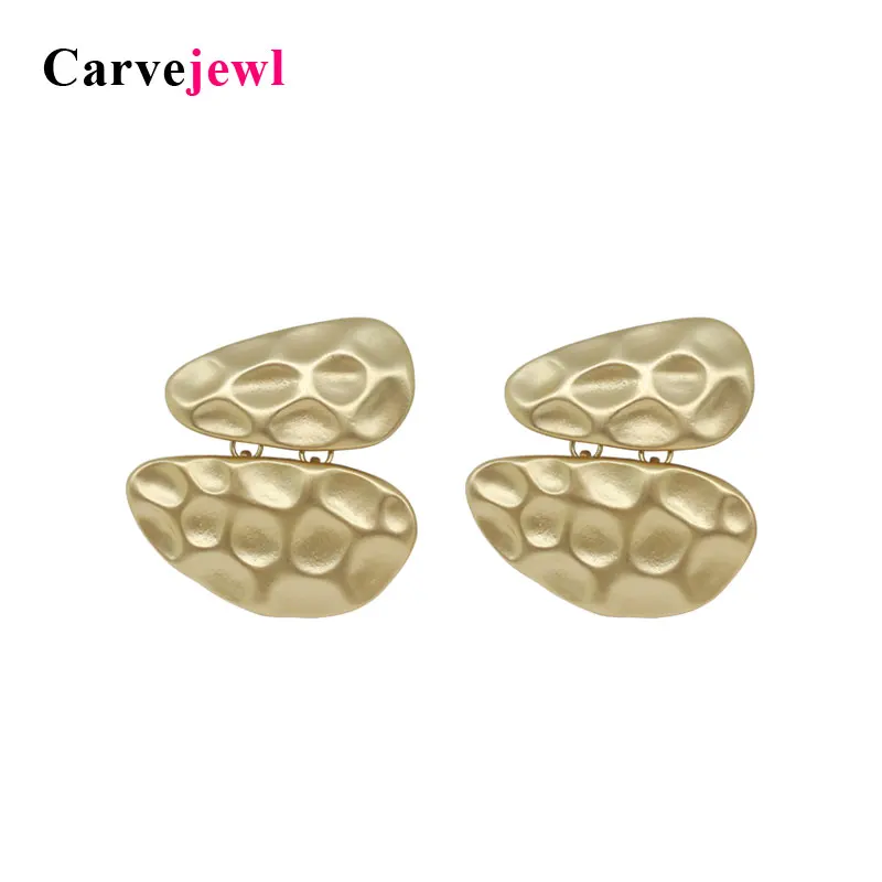 

Carvejewl oval drop earrings geometrical shape simple fashion vintage Earrings for women jewelry post big gold earrings hot