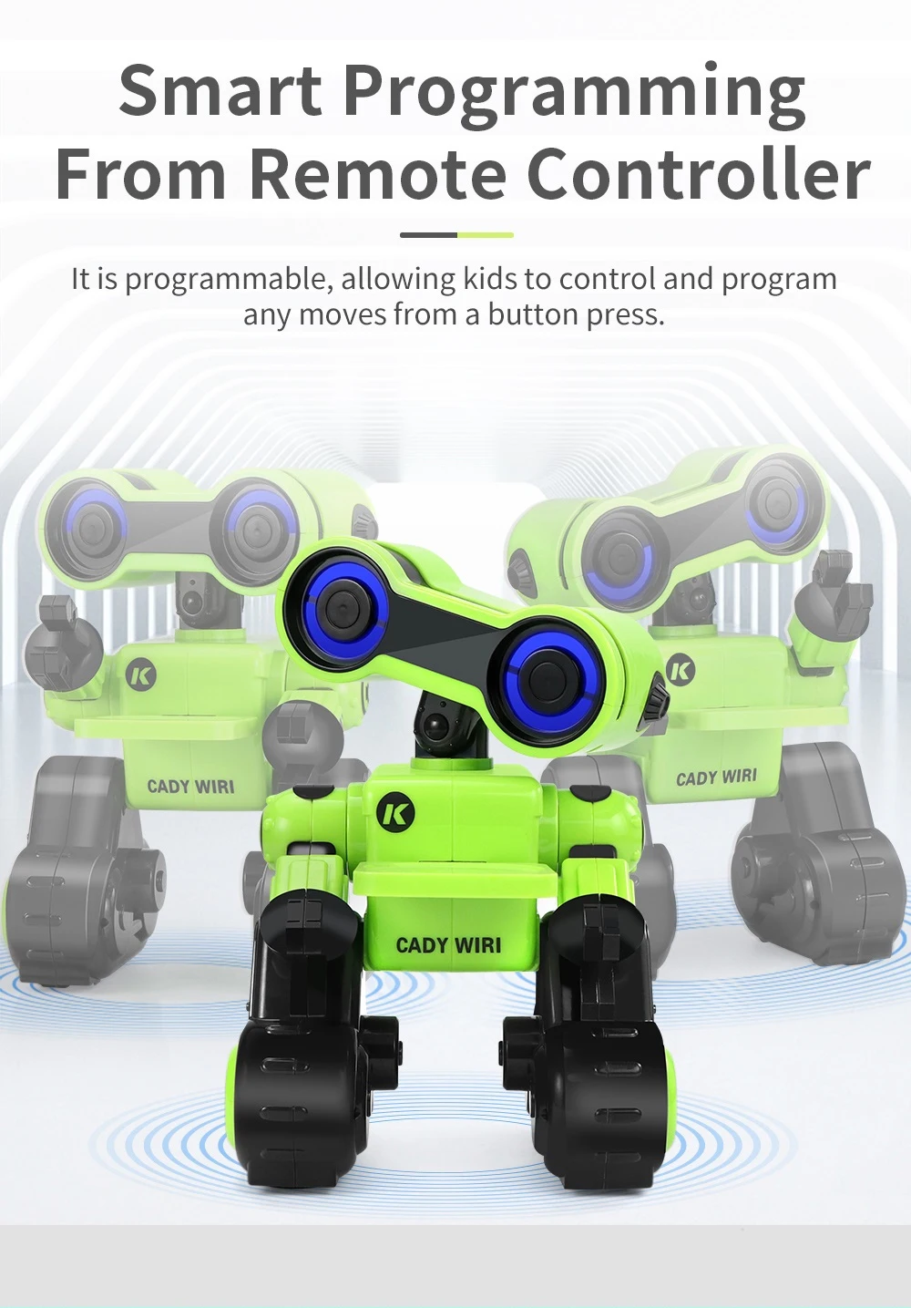 JJRC R13 RC робот YW CADY WIRI power умный робот с дистанционным управлением интеллектуальная научно-исследовательская игрушка с RGB Подсветкой