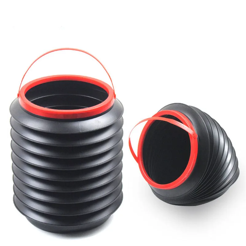 Portátil de silicona Cubo de pesca plegable del cubo de lavado de coches de pesca al aire libre suministros Ronda 1 piezas de baño cocina campamento cubo 4L/ 8L Portátil de silicona Cubo de pesca plegable del cubo de lavado de coches de pesca al aire libre suministros Ronda 1 piezas de baño cocina campamento cubo 4L/ 8L