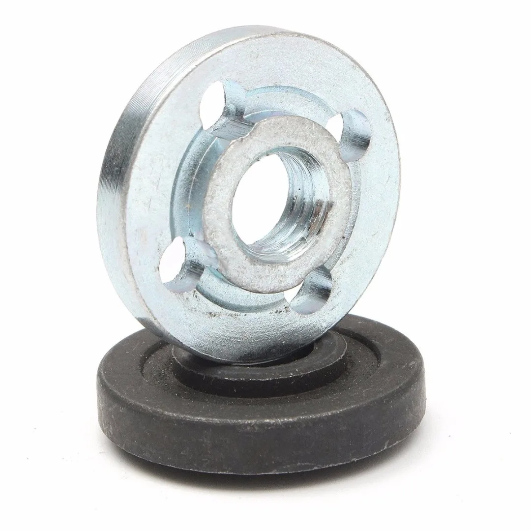 1set  M10 Angle Grinder Flange Kit Lock Nut Inner Outer Set Lathe machining of steel