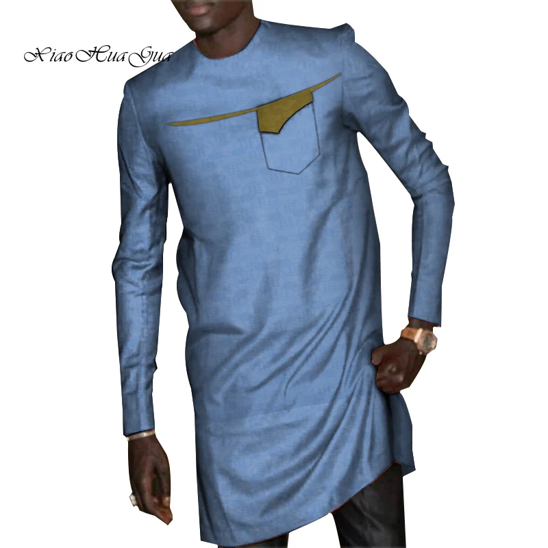Африканская мужская одежда Африканский принт Базен платье Базен Риш рубашки Свадебная деловая Вечеринка рубашка Топы рубашка в африканском стиле Wyn686 - Цвет: 3