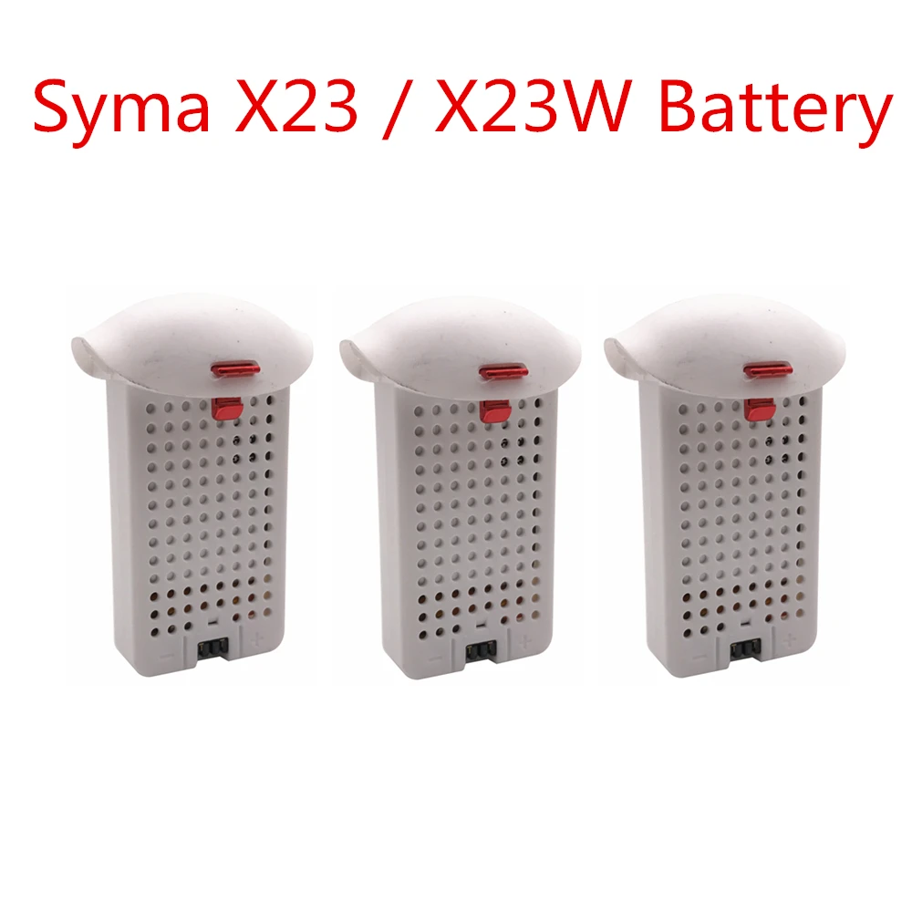 

3PCS 3.7V 500mah Lithium Battery for SYMA X23 X23W Aircraft Parts Drone Spare Parts Battery White