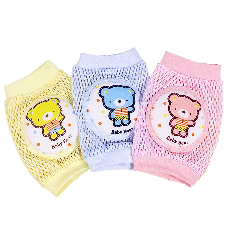 

ideacherry Baby Knee Pads 1 Pair Mesh Soft Pad Newborn Infants Leg Protector Anti-slip Crawling Knees Protector Kids Leg Warmers