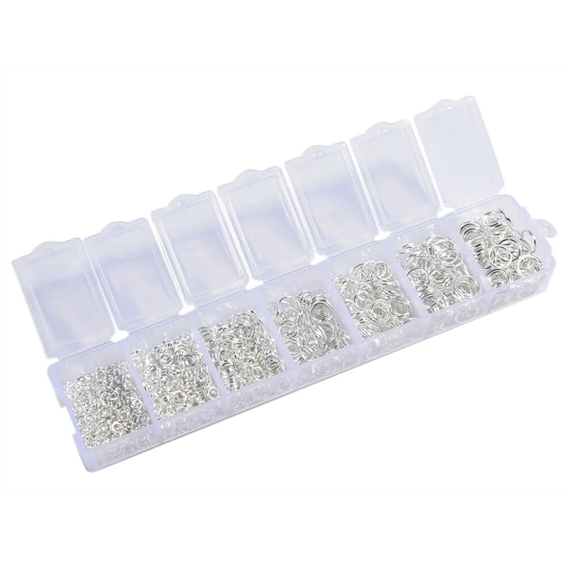 

1500pcs 3 4 5 6 7 8 9mm Mix Open Jump Ring Link Loop Silver Gold Rhodium For DIY Jewelry Findings Connector New