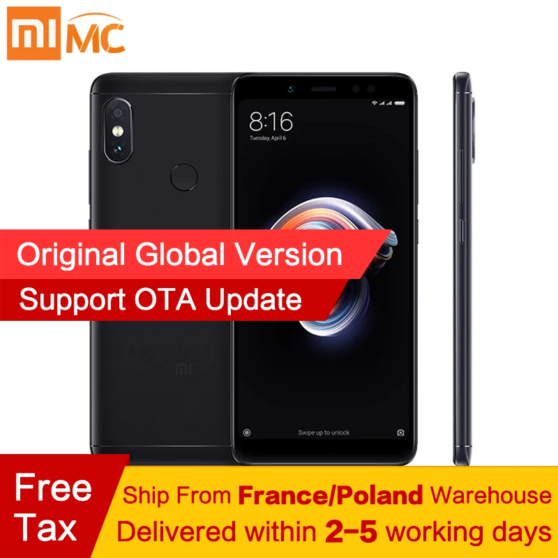 Глобальная версия Xiaomi Redmi Note 5 4 Гб 64 MIUI 9 Смартфон Snapdragon 636 Octa Core 99 &quotполный экран 4000