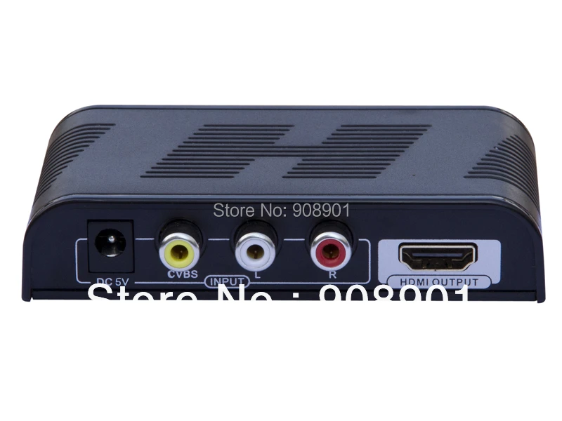 1 шт., LKV363Mini AV в HDMI конвертер, CVBS и аудио(L/R) в HDMI со скалером до 720p или 1080P