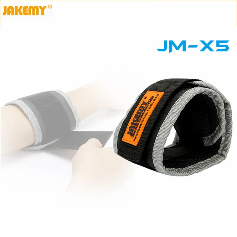 JAKEMY JM-X5 магнитная запястье браслет пояса Карманный ручной инструмент проведения винт Хранитель ногтей Бурильные долото ремонт адсорбции