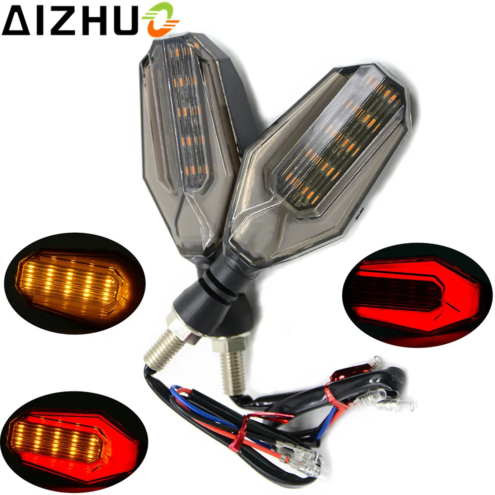Amber Light Universal 12V Motorcycle Turn Signal Light LED Decorative Lamp For Honda CB1000R CB650F YAMAHA XVS 1100 XJR1300 MT03
