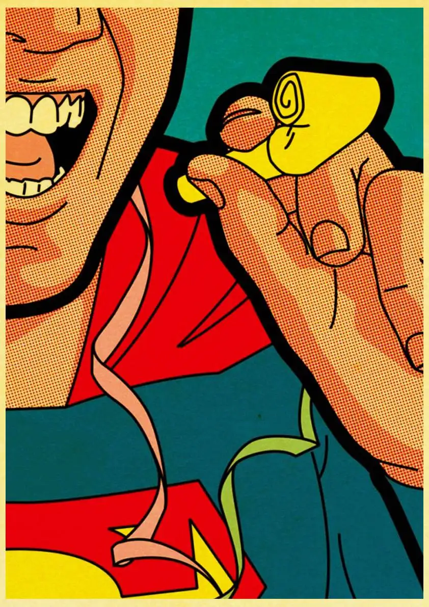 ВИНТАЖНЫЙ ПЛАКАТ Забавный супергерой Marvel Супермен Бэтмен флэш-фильм плакаты крафт-бумага настенная живопись Ретро плакат домашний декор