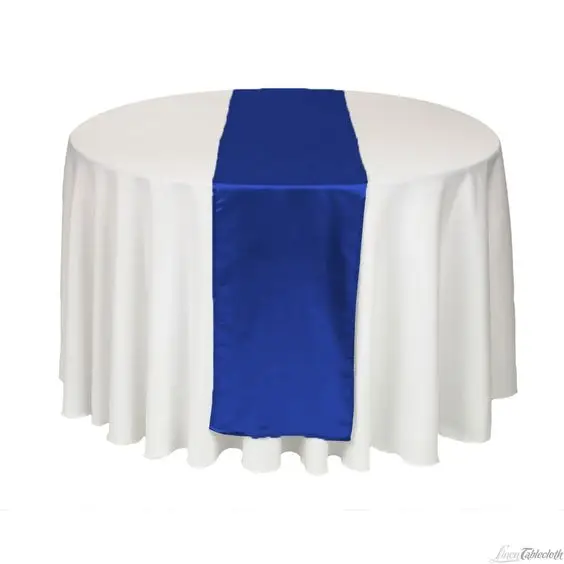 elegant navy blue satin table runner 40*275 cmin Table Runners from